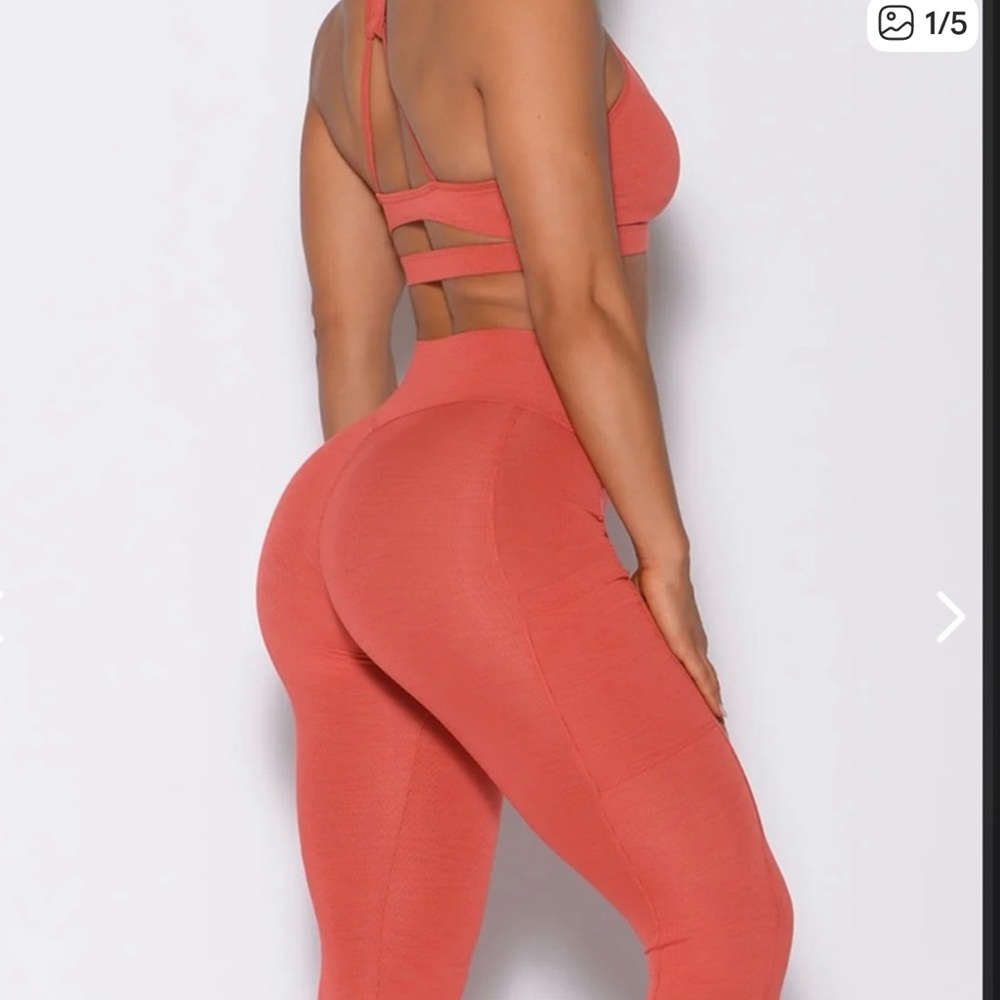 bombshell Pocket Rib Leggings burnt orange s small